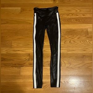 Spanx Faux Leather Stripe Legging XS